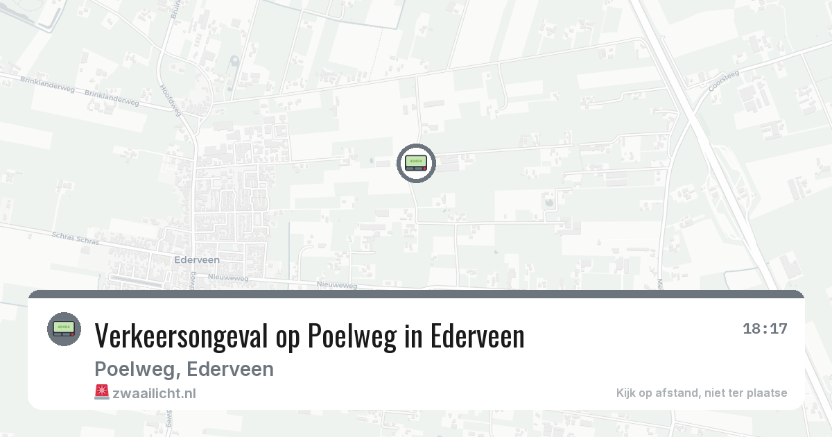 Verkeersongeval op Poelweg in Ederveen — 17 jul 2026