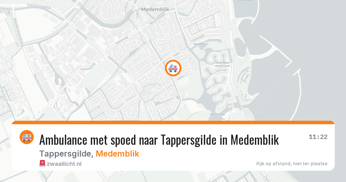 Ambulance met spoed naar Tappersgilde in Medemblik — 4 aug 2026