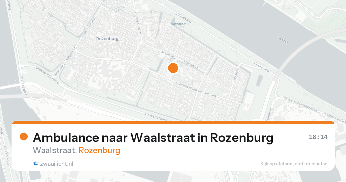Ambulance naar Waalstraat in Rozenburg — 9 jul 2026