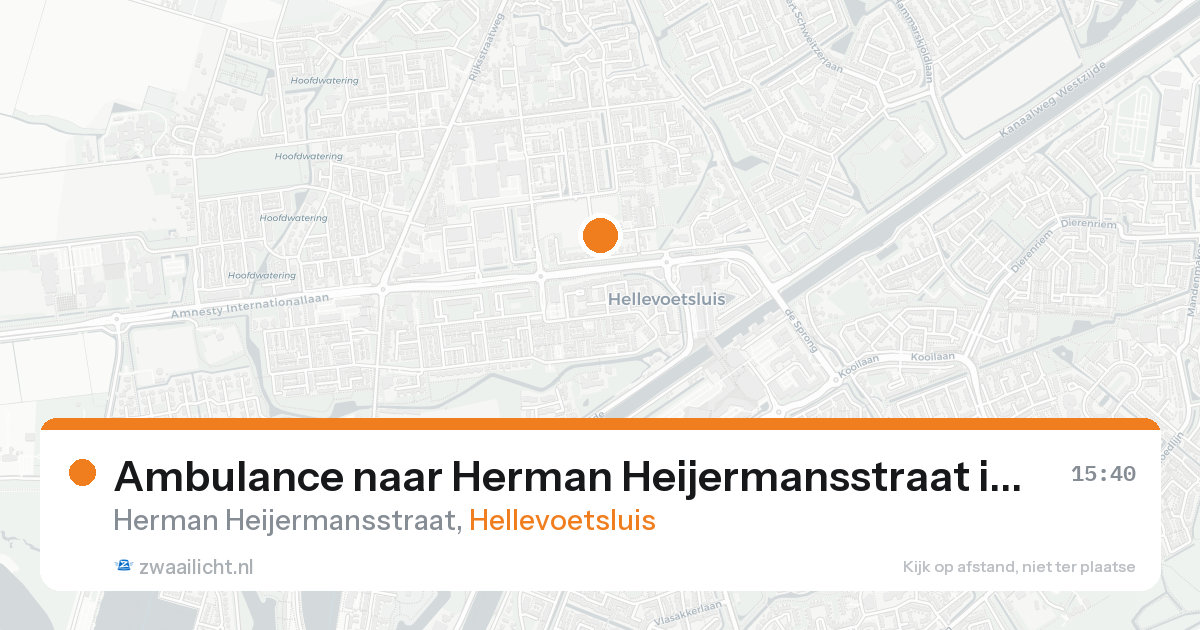 Ambulance naar Herman Heijermansstraat in Hellevoetsluis — 2 jul 2026