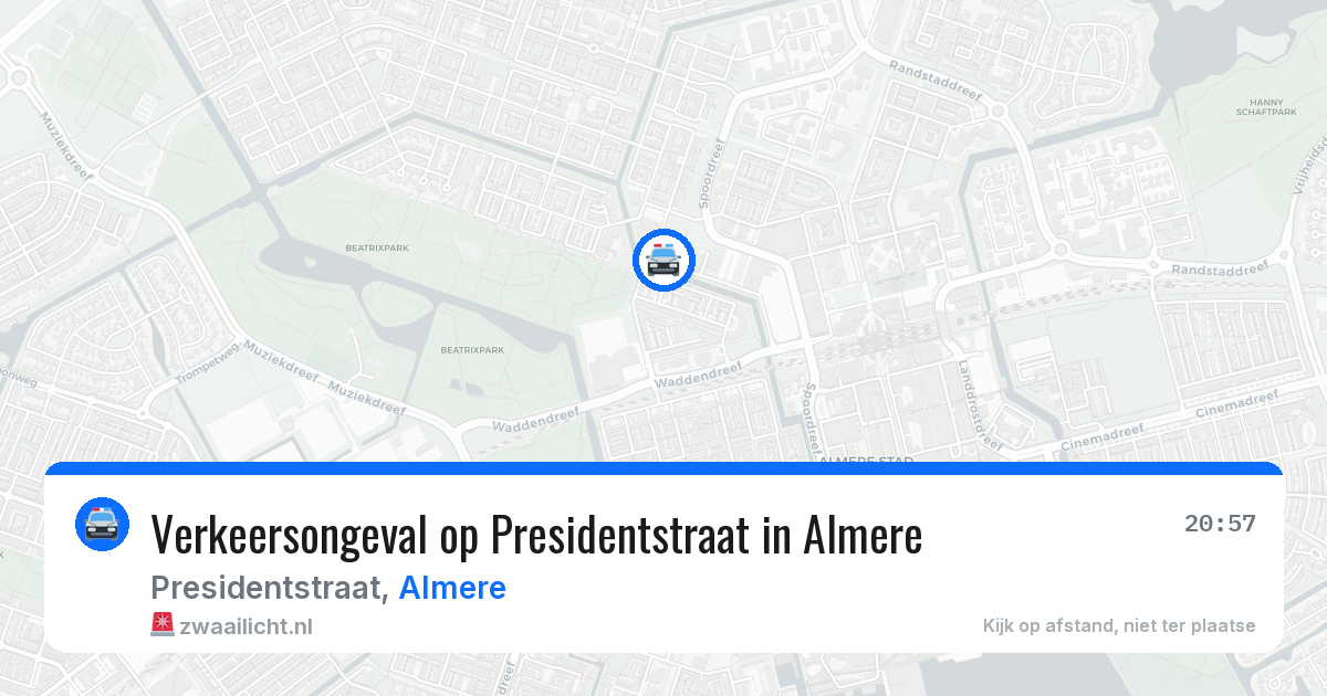 Verkeersongeval op Presidentstraat in Almere — 31 mei 2026
