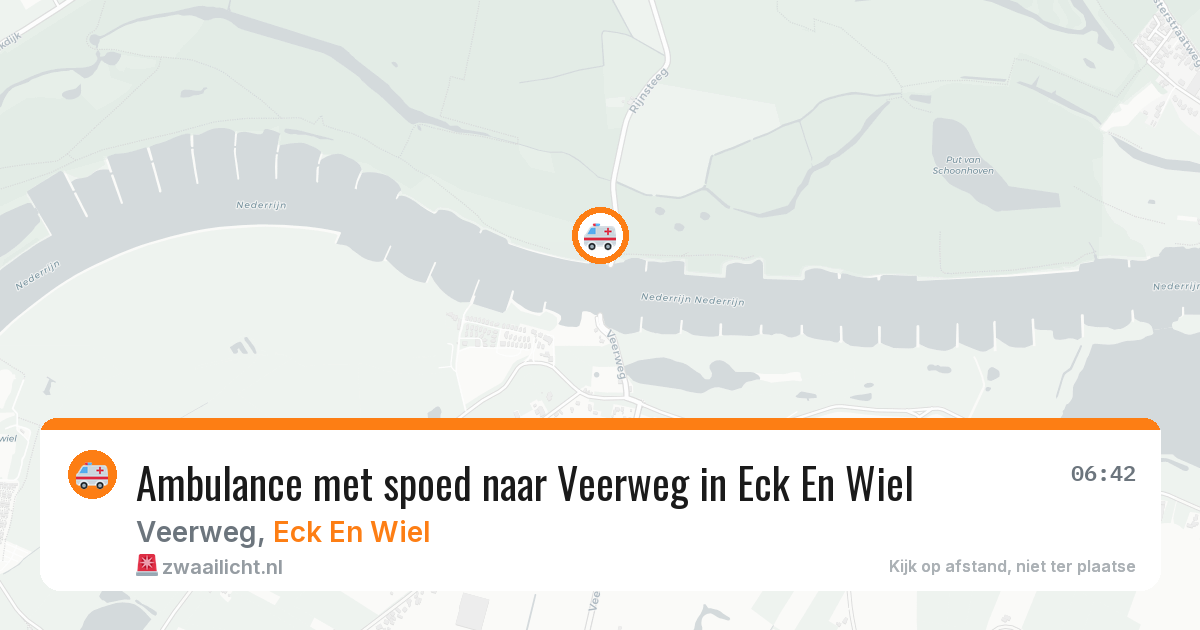 Ambulance met spoed naar Veerweg in Eck En Wiel — 18 feb 2026