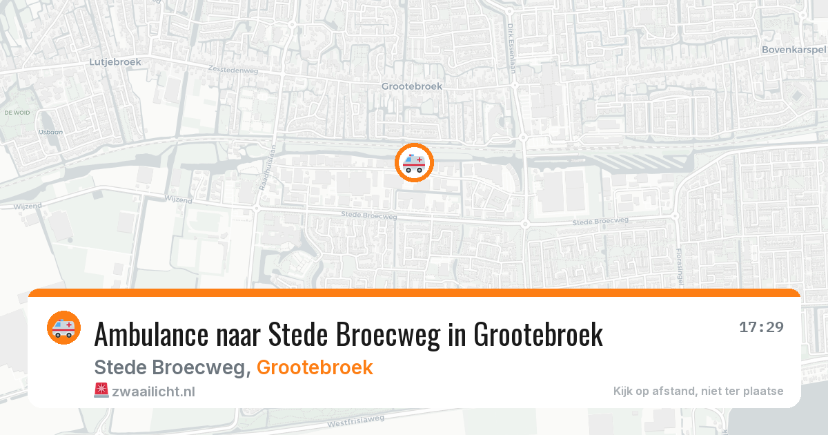 Ambulance naar Stede Broecweg in Grootebroek — 27 jul 2026