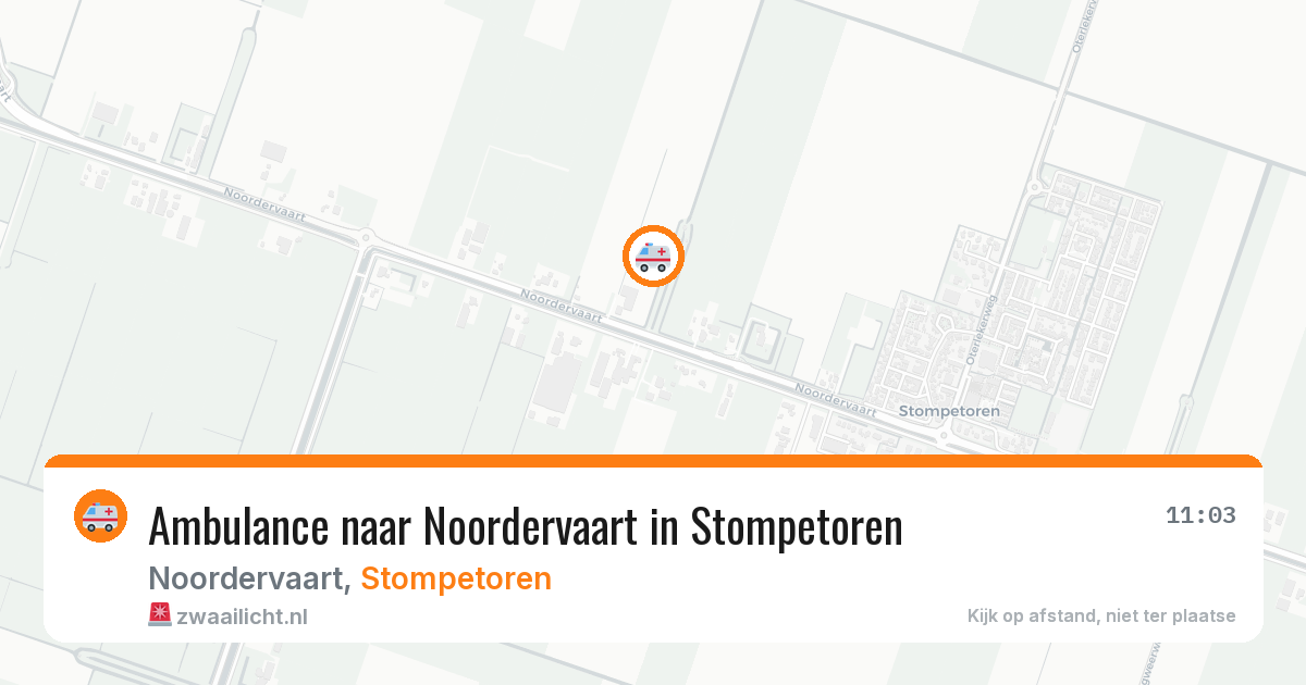 Ambulance naar Noordervaart in Stompetoren — 15 mei 2026
