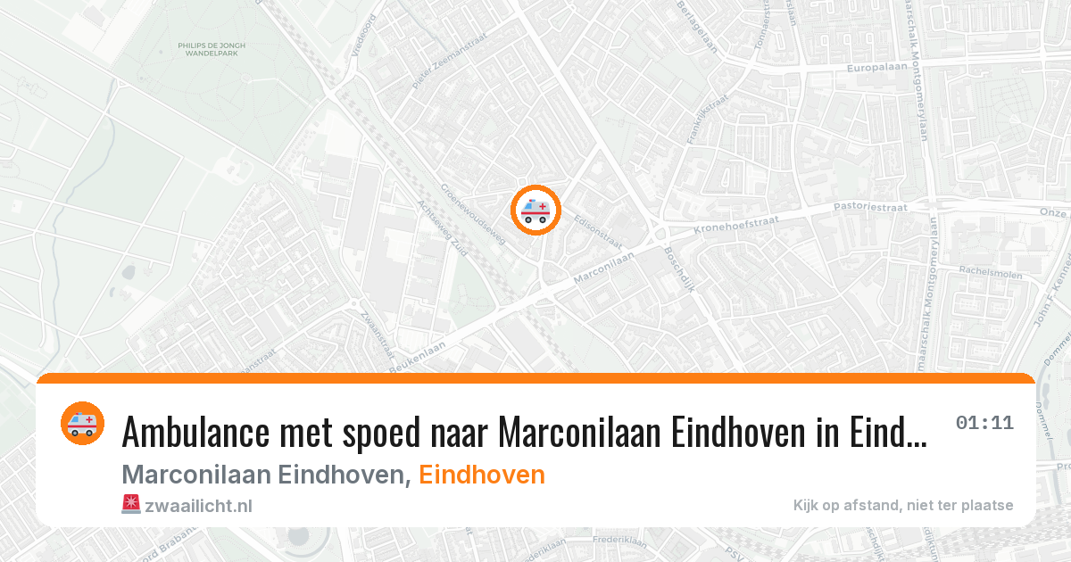 Ambulance met spoed naar Marconilaan Eindhoven in Eindhoven — 7 feb 2026