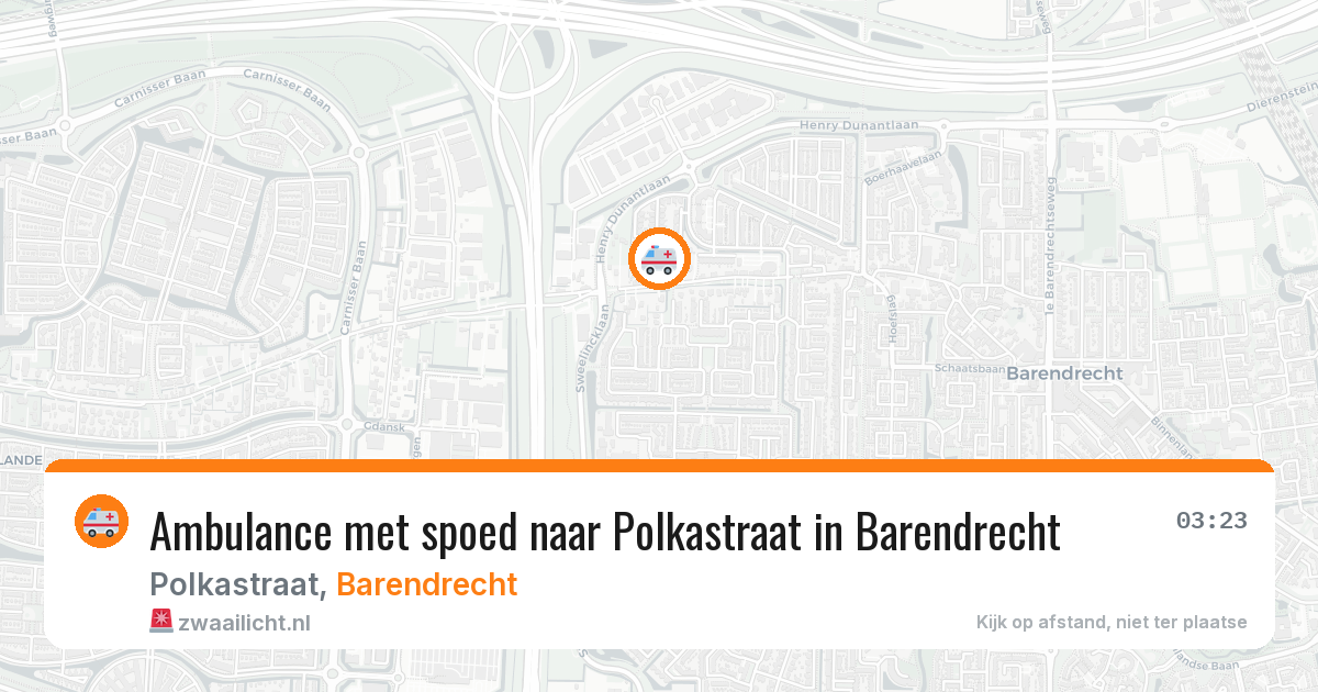 Ambulance met spoed naar Polkastraat in Barendrecht — 31 mrt 2026
