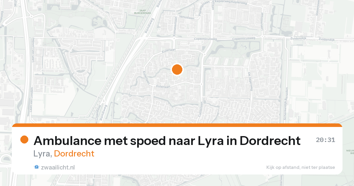 Ambulance met spoed naar Lyra in Dordrecht — 25 aug 2026