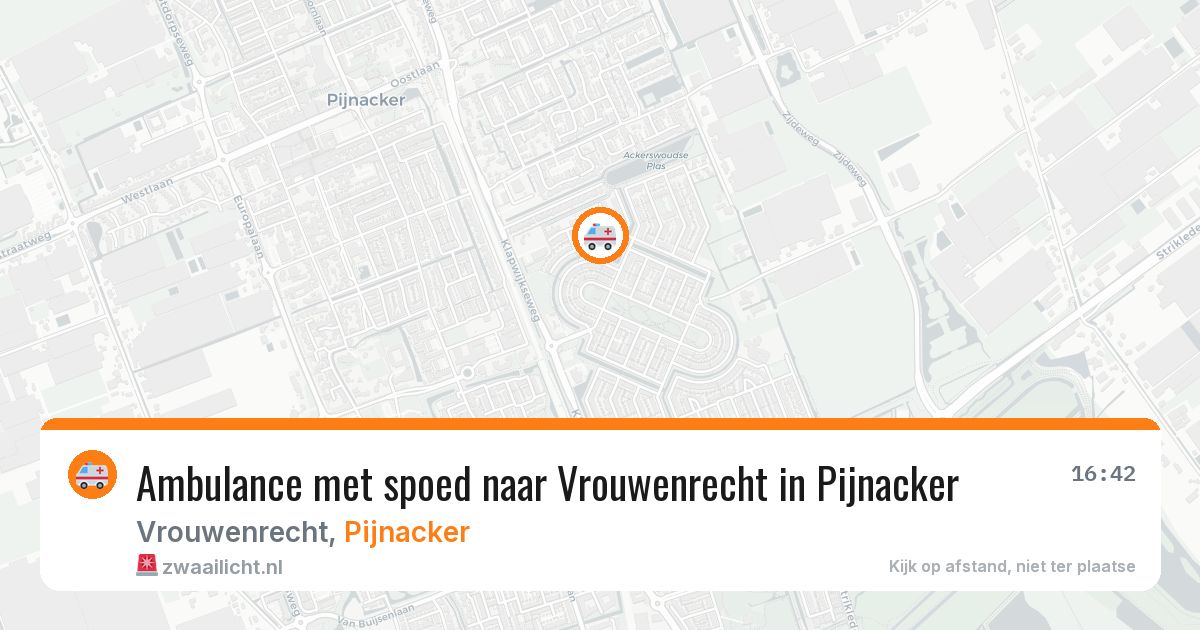 Ambulance met spoed naar Vrouwenrecht in Pijnacker — 21 mei 2026
