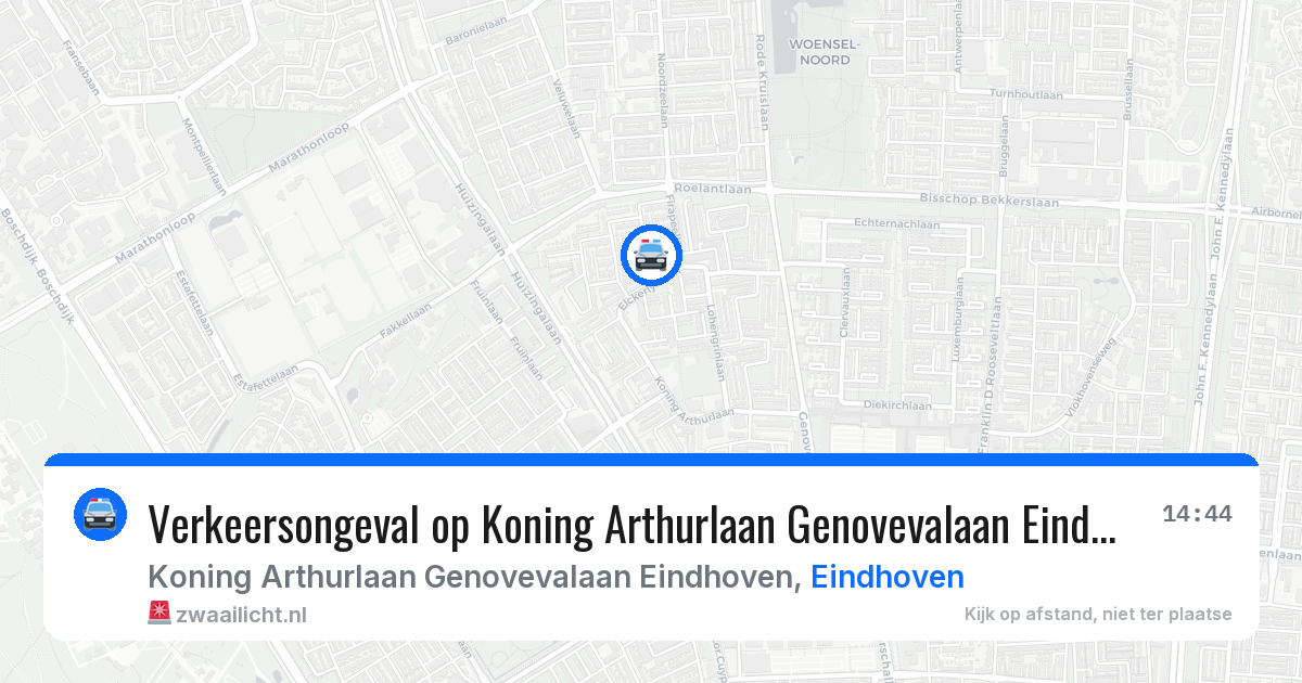 Verkeersongeval op Koning Arthurlaan Genovevalaan Eindhoven in Eindhoven — 23 apr 2026
