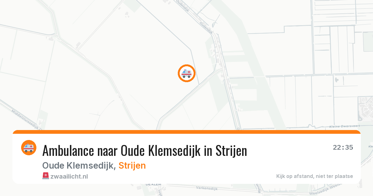 Ambulance naar Oude Klemsedijk in Strijen — 22 apr 2026