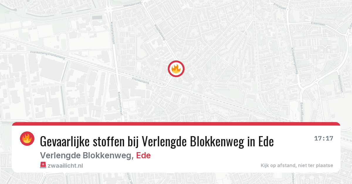 Gevaarlijke stoffen bij Verlengde Blokkenweg in Ede — 11 mrt 2026
