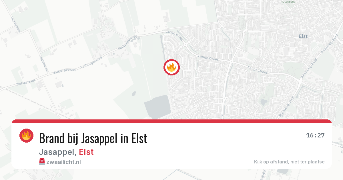 Brand bij Jasappel in Elst — 7 jul 2026