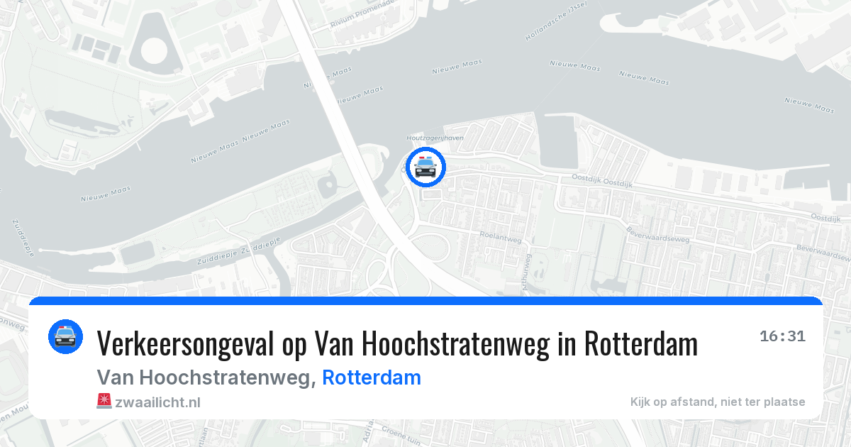 Verkeersongeval op Van Hoochstratenweg in Rotterdam — 12 mei 2026