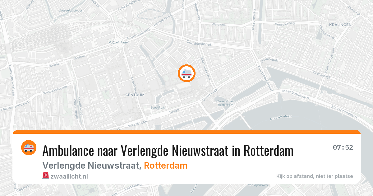 Ambulance naar Verlengde Nieuwstraat in Rotterdam — 13 jun 2026