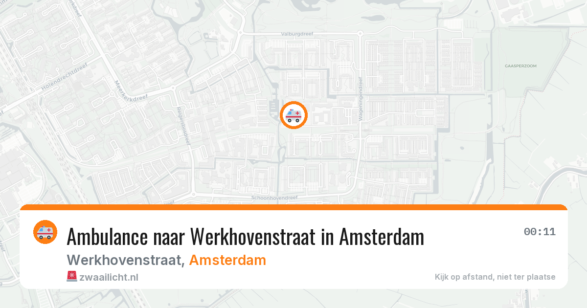 Ambulance naar Werkhovenstraat in Amsterdam — 3 mei 2026