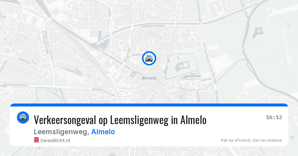 Verkeersongeval op Leemsligenweg in Almelo — 17 jun 2026