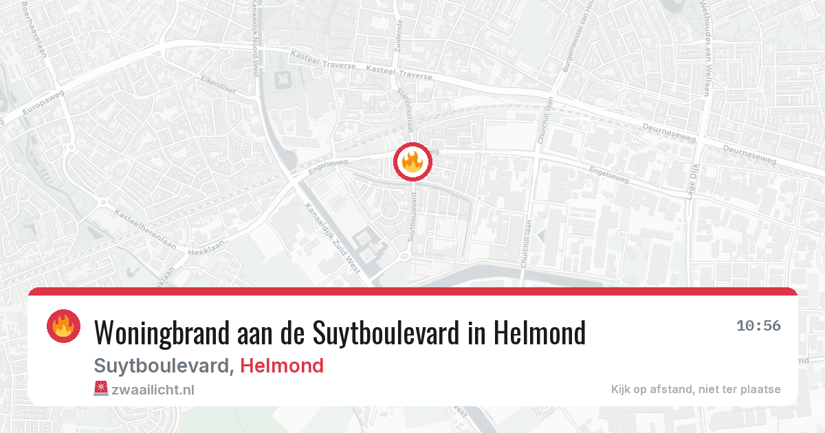 Woningbrand aan de Suytboulevard in Helmond — 14 jul 2026