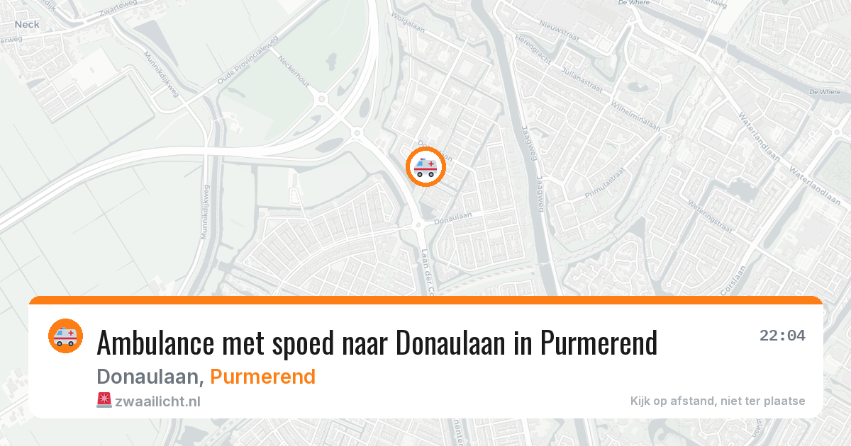 Ambulance met spoed naar Donaulaan in Purmerend — 2 aug 2026