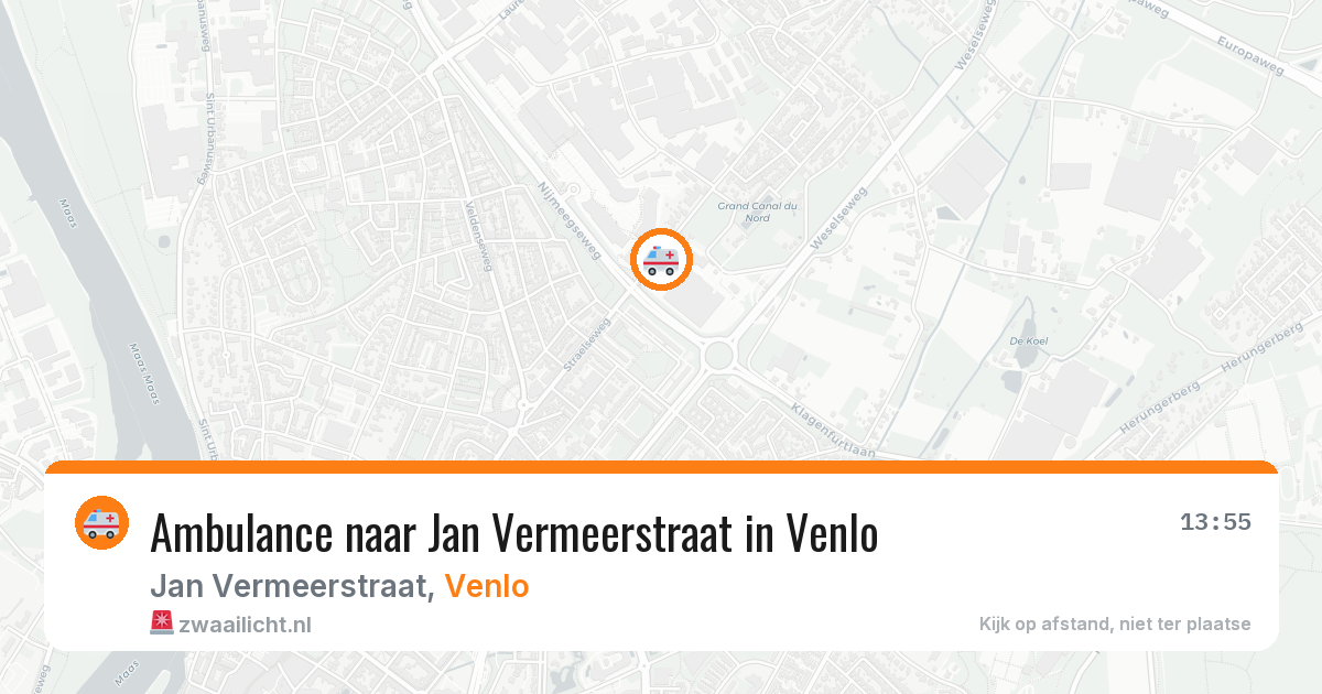 Ambulance naar Jan Vermeerstraat in Venlo — 2 aug 2026