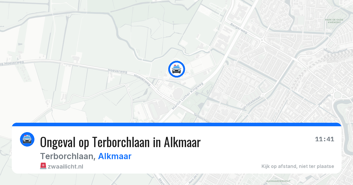 Ongeval op Terborchlaan in Alkmaar — 20 jun 2026