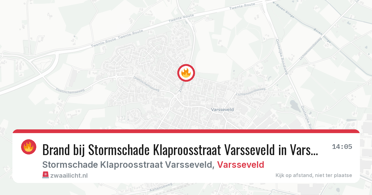 Brand bij Stormschade Klaproosstraat Varsseveld in Varsseveld — 12 jul 2026