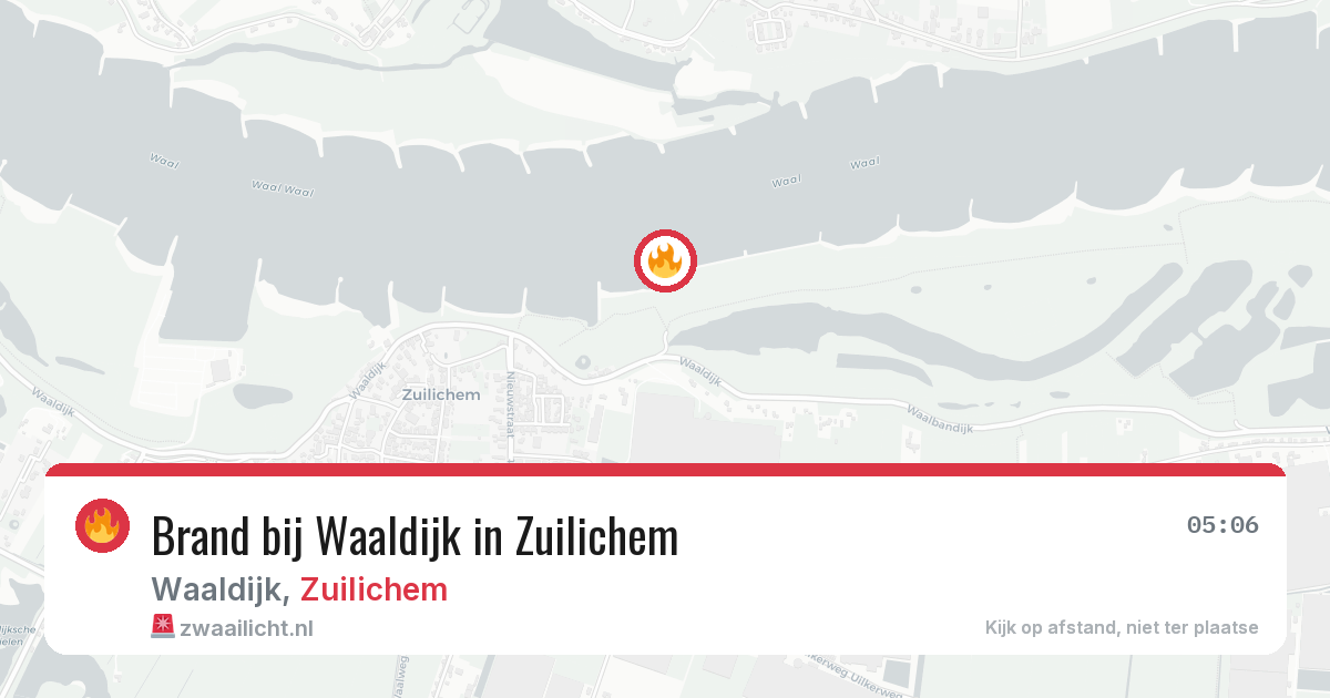 Brand bij Waaldijk in Zuilichem — 11 jun 2026