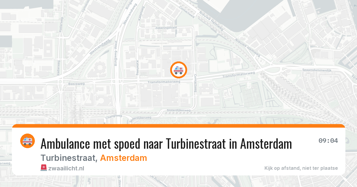 Ambulance met spoed naar Turbinestraat in Amsterdam — 19 mei 2026