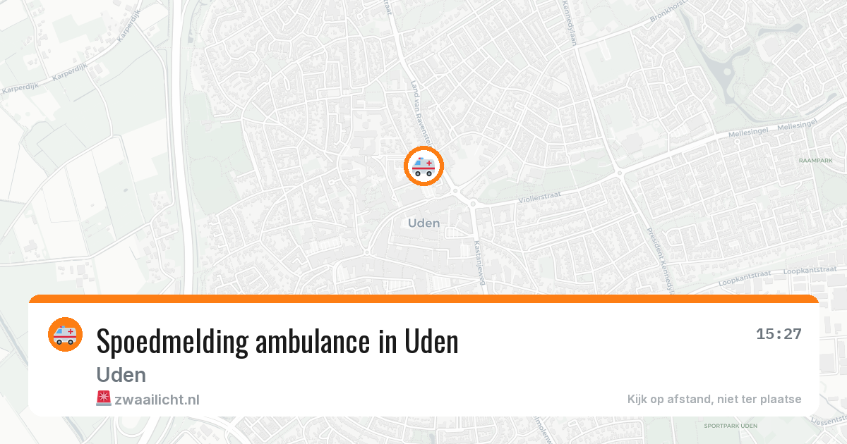 Spoedmelding ambulance in Uden — 21 mrt 2026