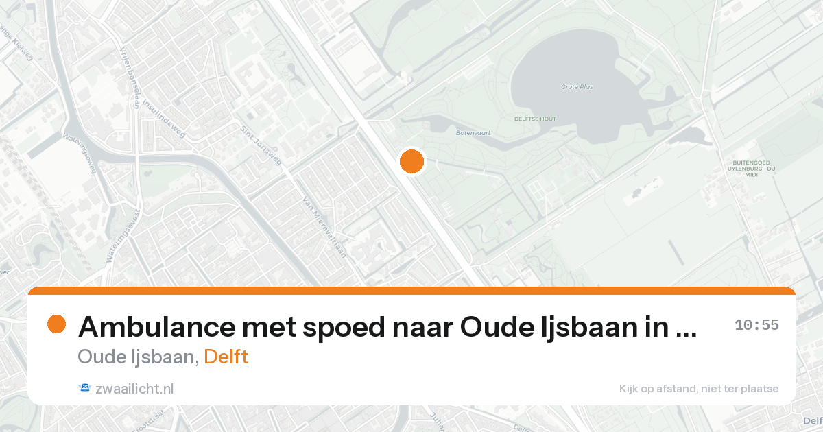 Ambulance met spoed naar Oude Ijsbaan in Delft — 23 aug 2026