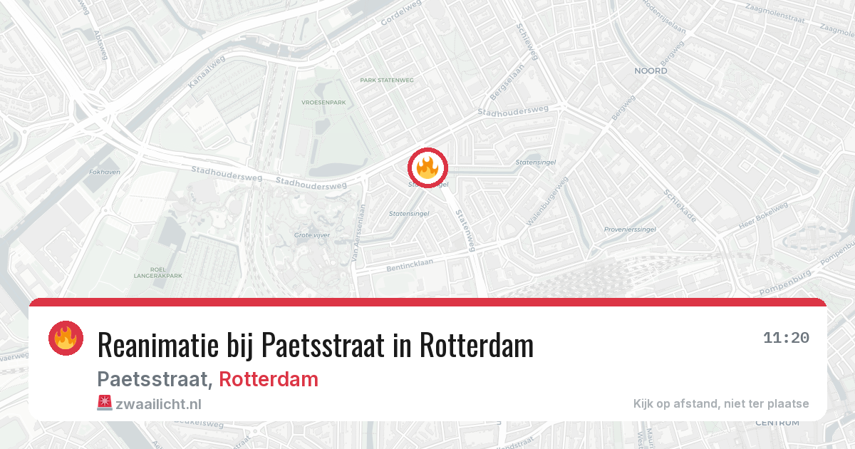 Reanimatie bij Paetsstraat in Rotterdam — 12 mei 2026
