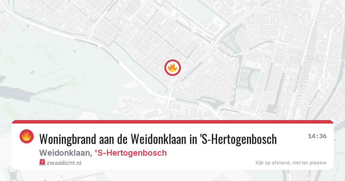 Woningbrand aan de Weidonklaan in 'S-Hertogenbosch — 28 jul 2026