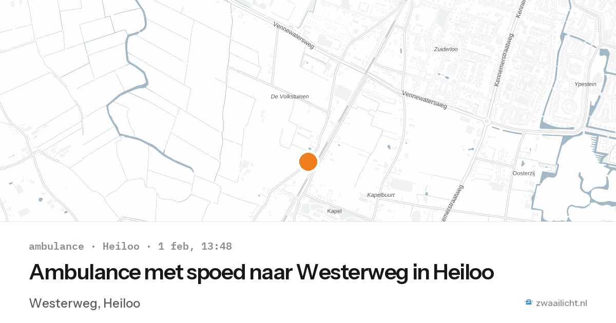 Ambulance met spoed naar Westerweg in Heiloo — 1 feb 2026