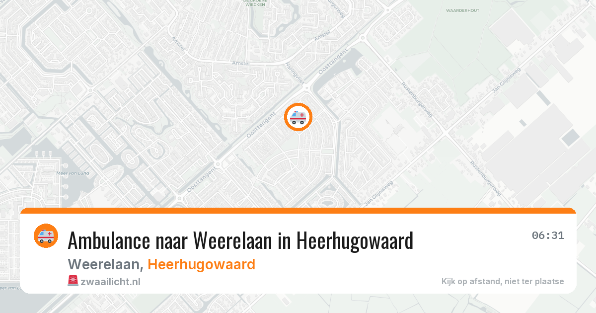 Ambulance naar Weerelaan in Heerhugowaard — 14 aug 2026