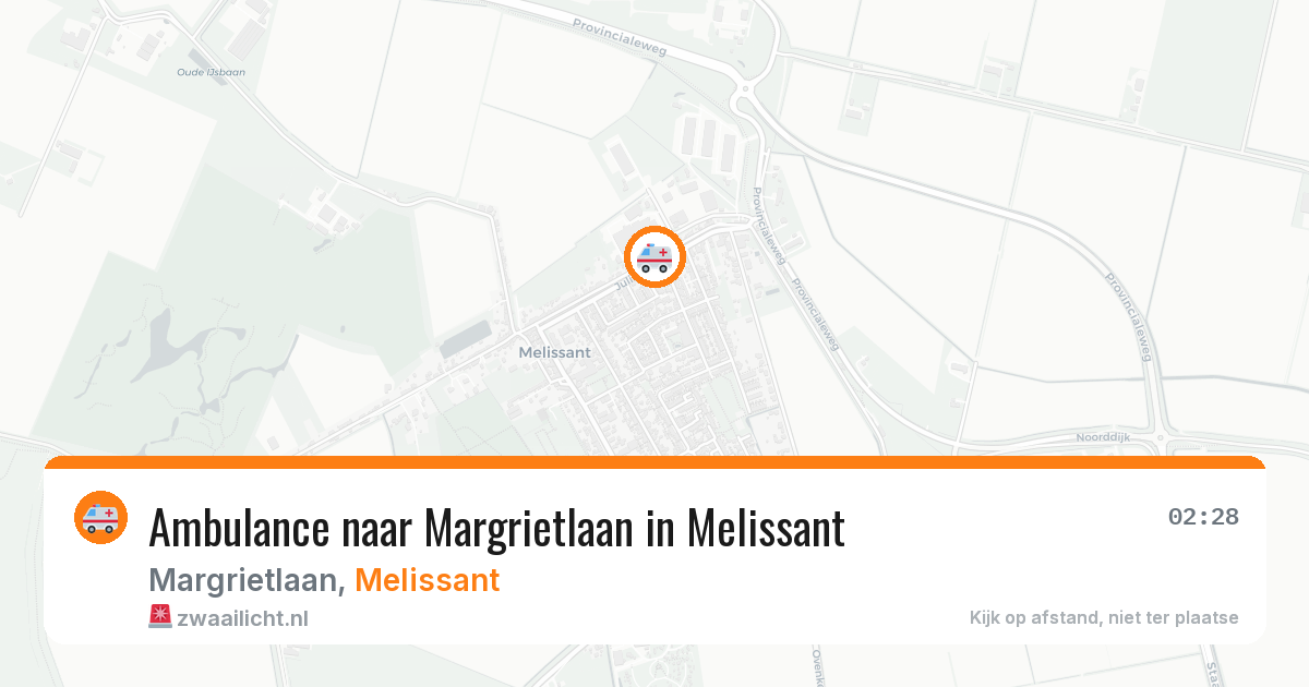 Ambulance naar Margrietlaan in Melissant — 14 aug 2026