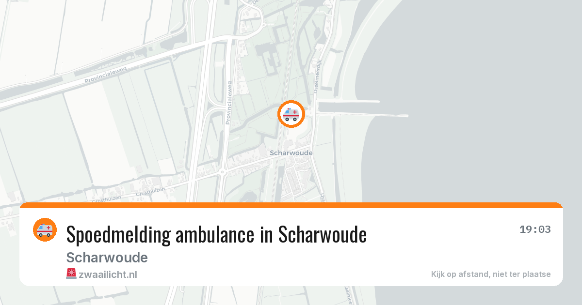Spoedmelding ambulance in Scharwoude — 28 jul 2026