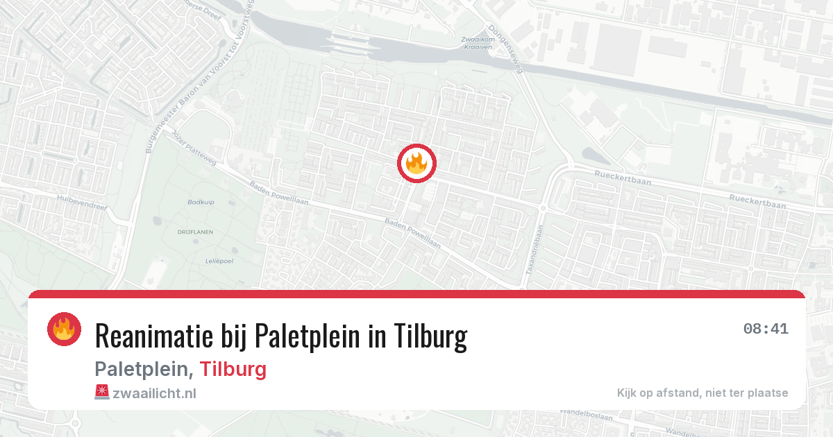 Reanimatie bij Paletplein in Tilburg — 28 jun 2026