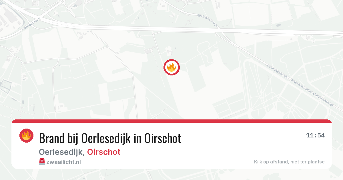 Brand bij Oerlesedijk in Oirschot — 7 aug 2026