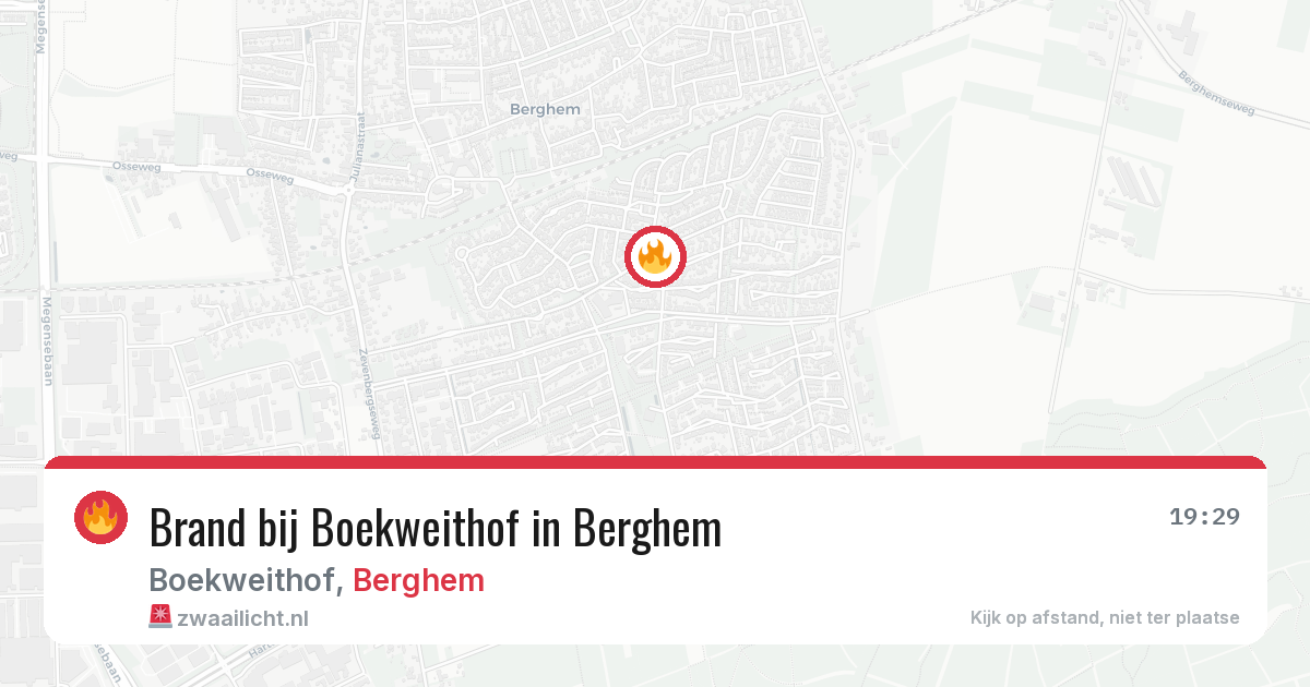 Brand bij Boekweithof in Berghem — 24 mei 2026