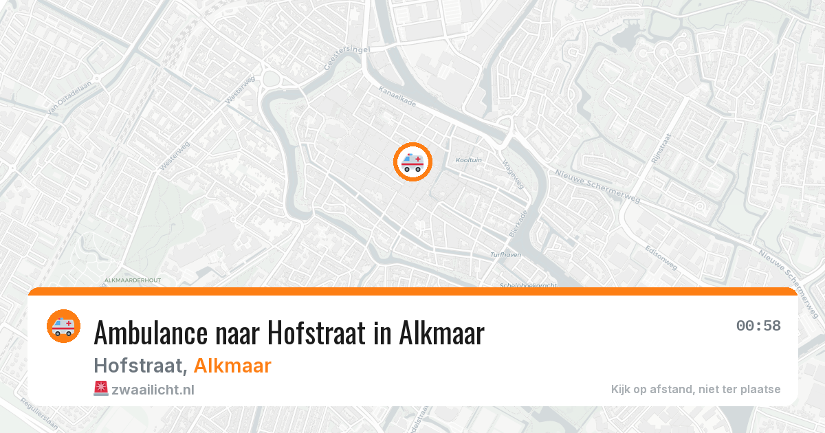 Ambulance naar Hofstraat in Alkmaar — 29 mrt 2026
