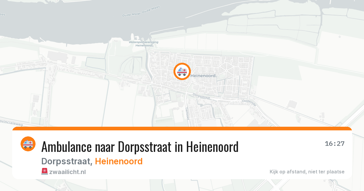 Ambulance naar Dorpsstraat in Heinenoord — 27 jun 2026
