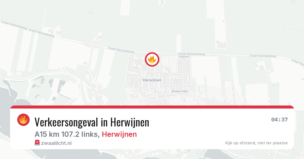 Verkeersongeval in Herwijnen — 29 apr 2026
