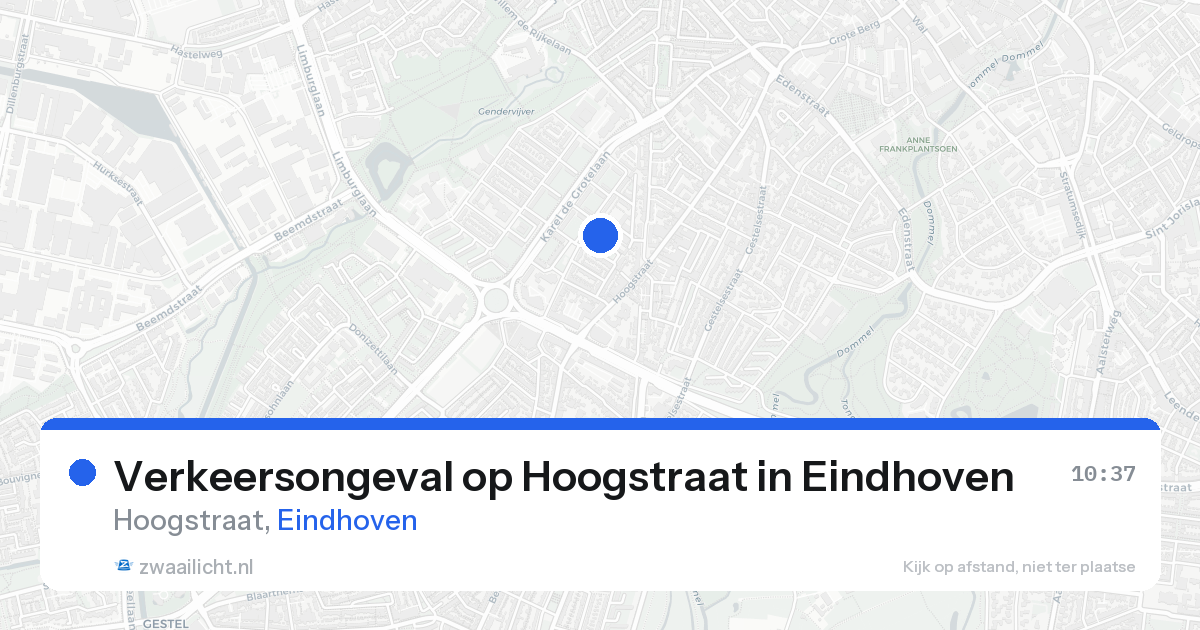 Verkeersongeval op Hoogstraat in Eindhoven — 17 aug 2026