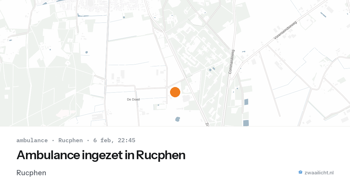 Ambulance ingezet in Rucphen — 6 feb 2026