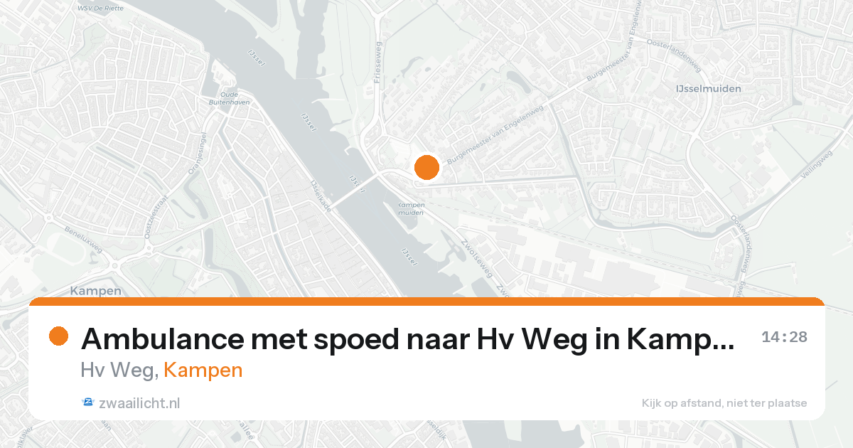 Ambulance met spoed naar Hv Weg in Kampen — 17 aug 2026