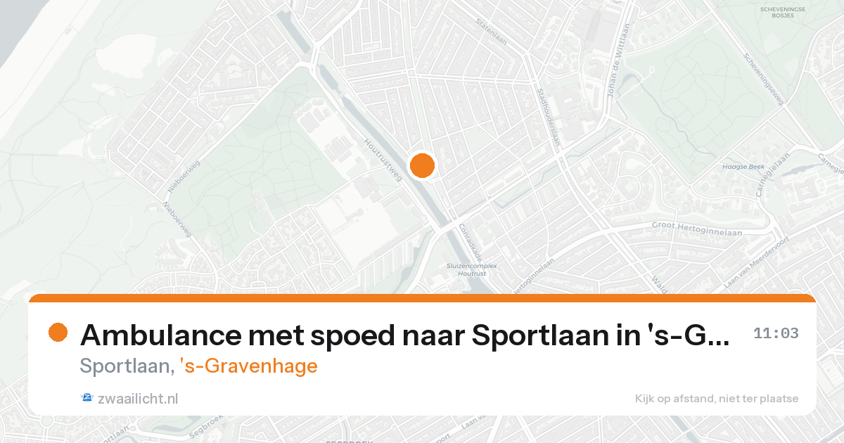 Ambulance met spoed naar Sportlaan in 's-Gravenhage — 31 jan 2026
