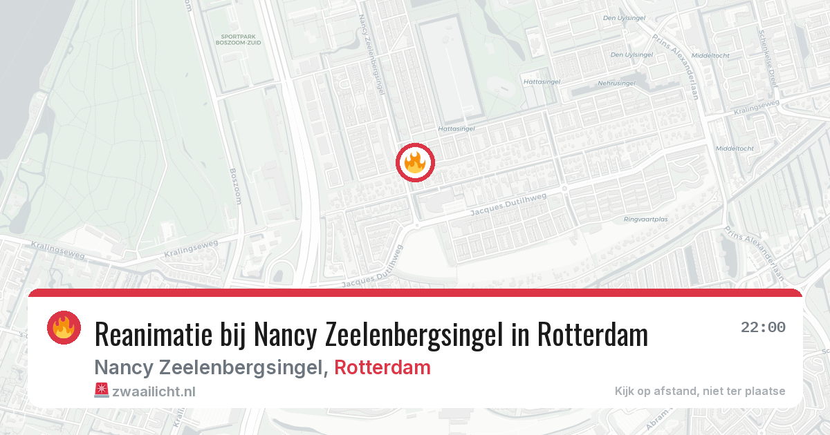 Reanimatie bij Nancy Zeelenbergsingel in Rotterdam — 17 jul 2026