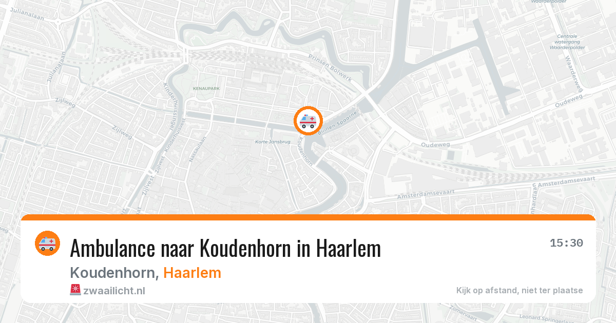 Ambulance naar Koudenhorn in Haarlem — 21 mrt 2026