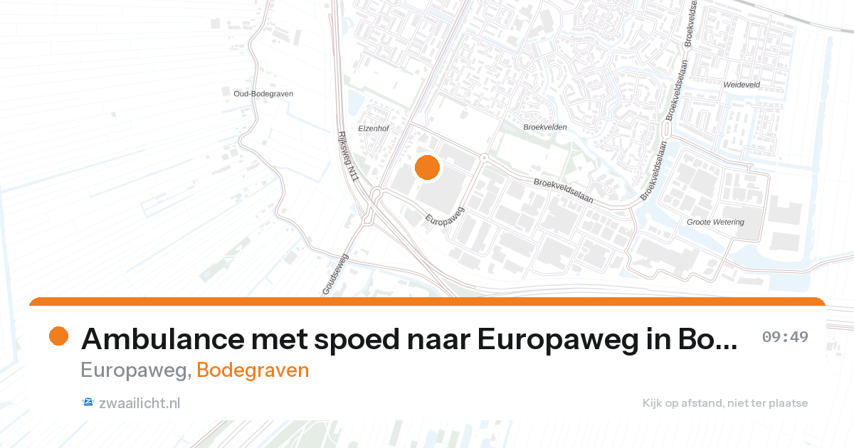 Ambulance met spoed naar Europaweg in Bodegraven — 11 apr 2026