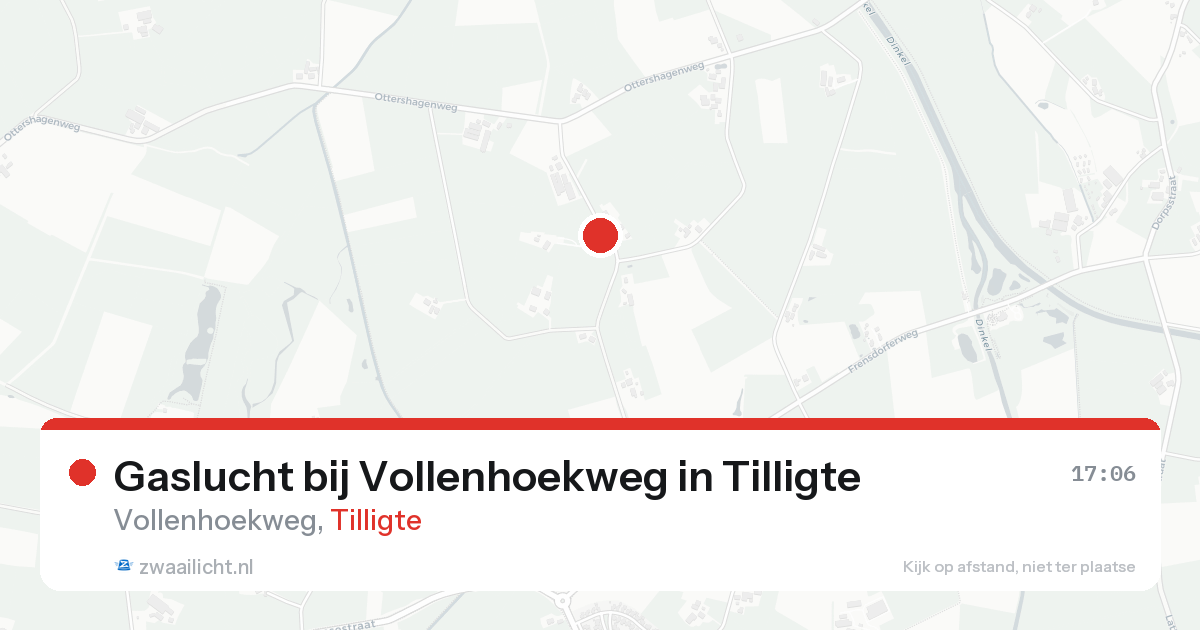 Gaslucht bij Vollenhoekweg in Tilligte — 15 aug 2026