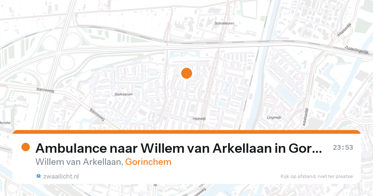 Ambulance naar Willem van Arkellaan in Gorinchem — 26 aug 2026